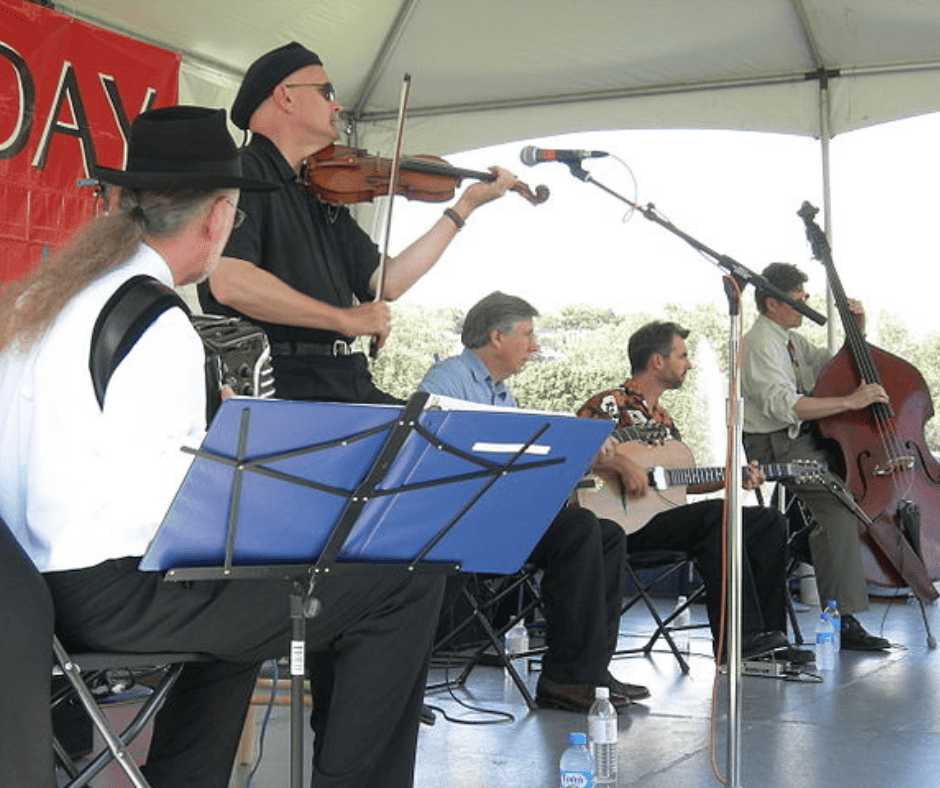 band Pearl Django perform at the Bastille Day
